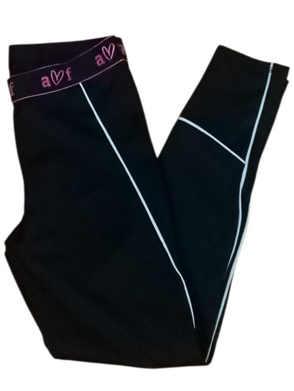 Abercrombie Kids Black & Pink Active Leggings